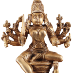 Brass Superfine Mariamman Shakti Idol - 6.5" Divine Mother Goddess of Rain, Health & Protection